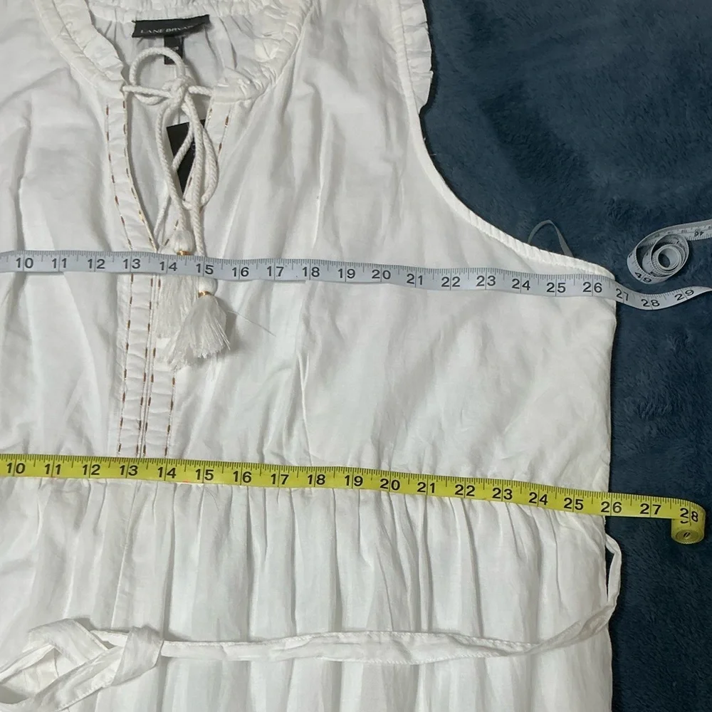 NWT Lane Bryant White Embroidered Cotton Maxi Dress size 26/28